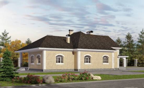 290-001-П Проект двухэтажного дома мансардой, гараж, красивый дом из кирпича Северобайкальск | Проекты домов от House Expert