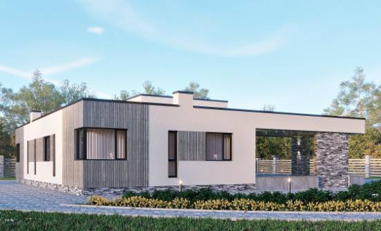175-001-Л Проект одноэтажного дома, экономичный коттедж из газобетона Гусиноозерск | Проекты одноэтажных домов от House Expert