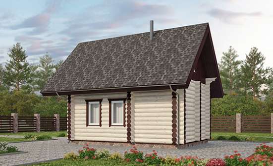 035-001-Л Проект бани из бревен Гусиноозерск | Проекты одноэтажных домов от House Expert