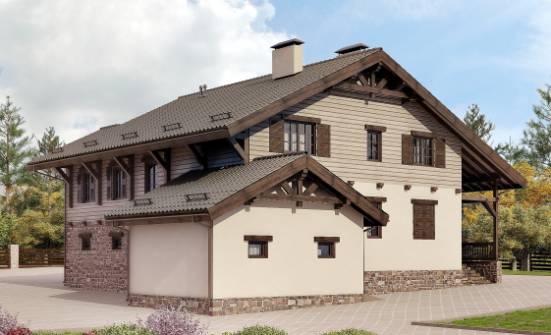 255-002-П Проект двухэтажного дома мансардный этаж, гараж, современный домик из бризолита Северобайкальск | Проекты домов от House Expert