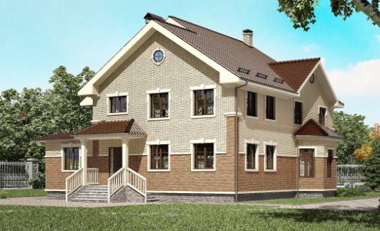 300-004-Л Проект двухэтажного дома, красивый загородный дом из твинблока Гусиноозерск | Проекты домов от House Expert