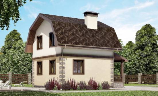 070-004-П Проект двухэтажного дома с мансардой, экономичный домик из твинблока Гусиноозерск | Проекты домов от House Expert