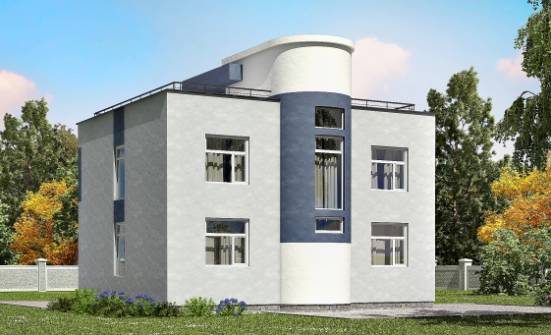 180-005-П Проект двухэтажного дома, красивый коттедж из блока Северобайкальск | Проекты домов от House Expert