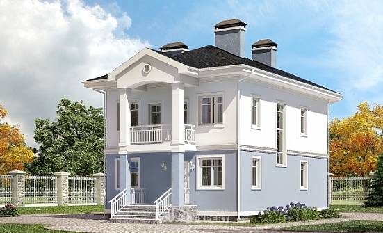 120-001-П Проект двухэтажного дома, современный загородный дом из твинблока Гусиноозерск | Проекты домов от House Expert