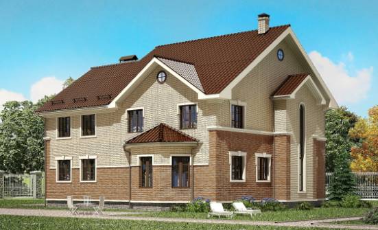 300-004-Л Проект двухэтажного дома, красивый загородный дом из твинблока Гусиноозерск | Проекты домов от House Expert