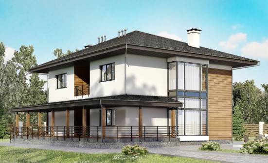 245-001-П Проект двухэтажного дома, современный загородный дом из пеноблока Гусиноозерск | Проекты домов от House Expert