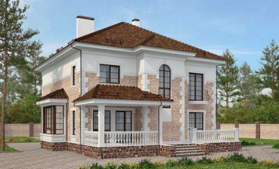 220-008-П Проект двухэтажного дома, простой загородный дом из кирпича Северобайкальск | Проекты домов от House Expert