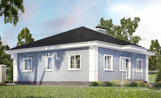 100-001-П Проект одноэтажного дома, красивый коттедж из керамзитобетонных блоков Северобайкальск | Проекты домов от House Expert
