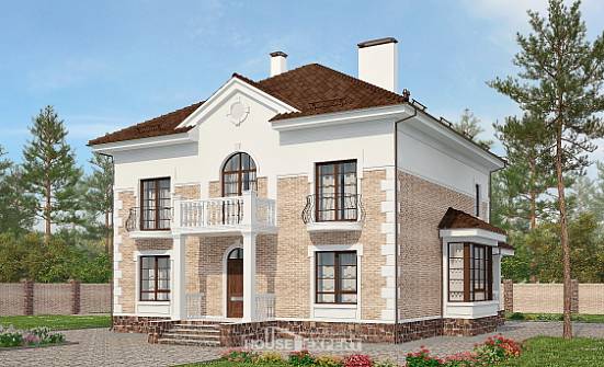 220-008-П Проект двухэтажного дома, простой загородный дом из кирпича Северобайкальск | Проекты домов от House Expert