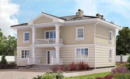 210-005-Л Проект двухэтажного дома, простой коттедж из блока Гусиноозерск | Проекты домов от House Expert