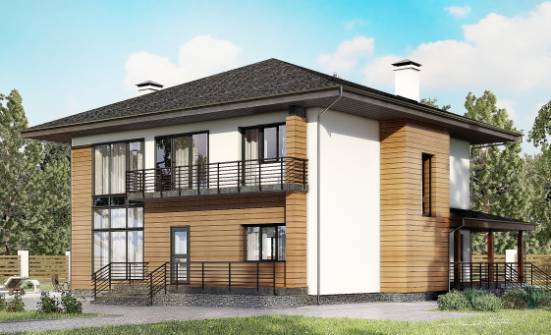 245-001-П Проект двухэтажного дома, современный загородный дом из пеноблока Гусиноозерск | Проекты домов от House Expert