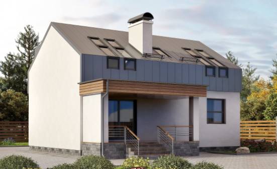 120-004-П Проект двухэтажного дома мансардой, бюджетный домик из бризолита Гусиноозерск | Проекты домов от House Expert