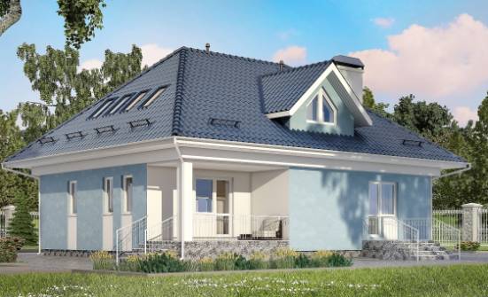 200-002-П Проект двухэтажного дома мансардой, красивый домик из арболита Северобайкальск | Проекты домов от House Expert