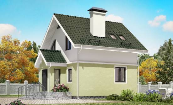 070-001-П Проект двухэтажного дома с мансардой, современный коттедж из блока Гусиноозерск | Проекты домов от House Expert