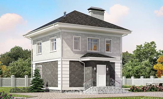 090-003-П Проект двухэтажного дома, красивый коттедж из газосиликатных блоков Гусиноозерск | Проекты домов от House Expert