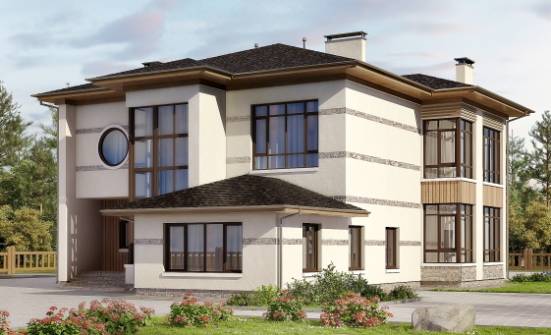345-001-П Проект двухэтажного дома, красивый загородный дом из поризованных блоков Северобайкальск | Проекты домов от House Expert