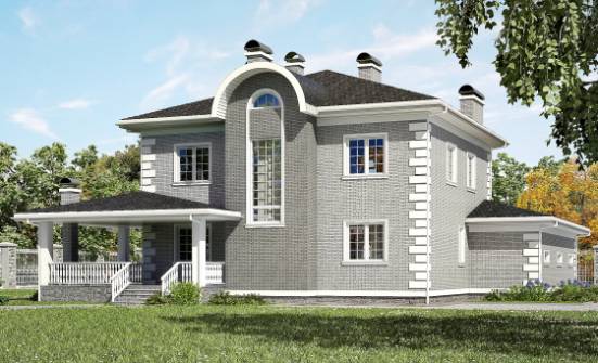 245-004-Л Проект двухэтажного дома, гараж, красивый коттедж из кирпича Улан-Удэ | Проекты домов от House Expert
