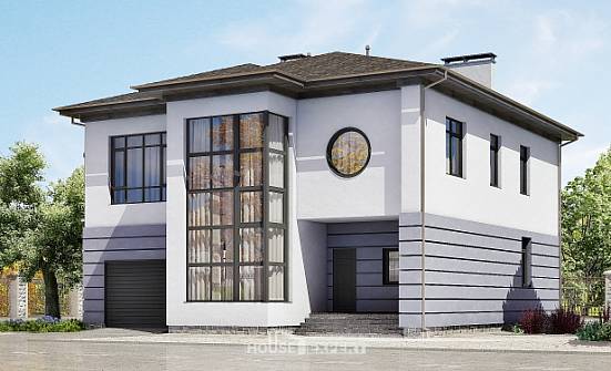300-006-Л Проект двухэтажного дома, гараж, красивый домик из кирпича Улан-Удэ | Проекты домов от House Expert