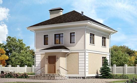090-003-Л Проект двухэтажного дома, недорогой коттедж из блока Северобайкальск | Проекты домов от House Expert