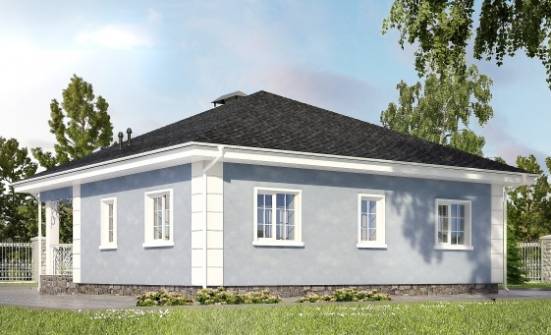 100-001-П Проект одноэтажного дома, красивый коттедж из керамзитобетонных блоков Северобайкальск | Проекты домов от House Expert