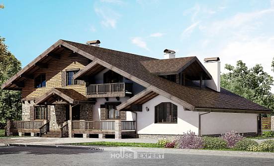 320-002-П Проект двухэтажного дома с мансардой, просторный коттедж из кирпича Гусиноозерск | Проекты домов от House Expert