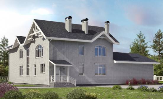 340-004-П Проект двухэтажного дома, огромный дом из поризованных блоков Гусиноозерск | Проекты домов от House Expert