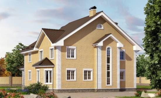 320-003-Л Проект двухэтажного дома, огромный коттедж из поризованных блоков Гусиноозерск | Проекты домов от House Expert