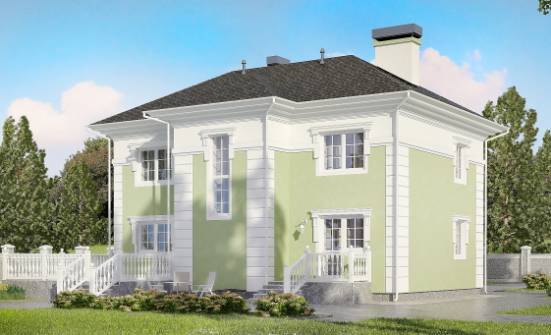 155-005-П Проект двухэтажного дома, простой домик из твинблока Гусиноозерск | Проекты домов от House Expert