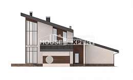 230-001-П Проект двухэтажного дома мансардой, просторный домик из кирпича Северобайкальск, House Expert