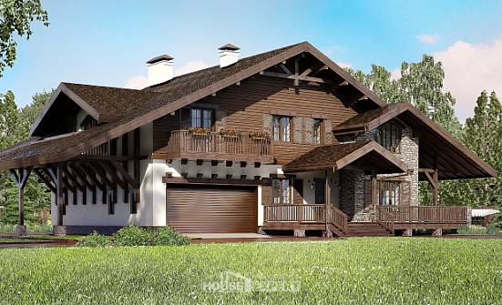 320-001-П Проект двухэтажного дома с мансардой, гараж, красивый загородный дом из кирпича, Гусиноозерск