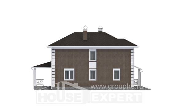 185-002-П Проект двухэтажного дома, красивый домик из газобетона, Северобайкальск