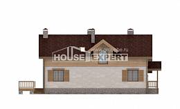 165-002-П Проект двухэтажного дома мансардный этаж и гаражом, простой дом из теплоблока Улан-Удэ, House Expert
