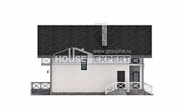 155-001-Л Проект двухэтажного дома мансардой и гаражом, современный коттедж из газосиликатных блоков Северобайкальск, House Expert