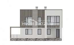 150-017-П Проект двухэтажного дома, бюджетный коттедж из бризолита, Гусиноозерск