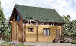 080-003-П Проект двухэтажного дома мансардный этаж, бюджетный загородный дом из дерева Северобайкальск, House Expert