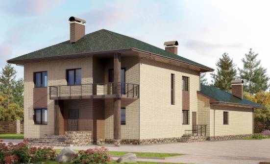 305-003-П Проект двухэтажного дома, просторный коттедж из пеноблока Гусиноозерск | Проекты домов от House Expert