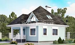 110-001-Л Проект двухэтажного дома с мансардой, современный дом из арболита Гусиноозерск, House Expert