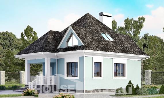 110-001-Л Проект двухэтажного дома с мансардой, современный дом из арболита Гусиноозерск, House Expert