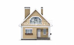 130-004-П Проект двухэтажного дома с мансардным этажом, классический загородный дом из бризолита Гусиноозерск, House Expert