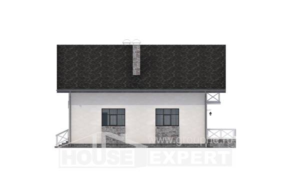 155-001-Л Проект двухэтажного дома с мансардой, гараж, небольшой дом из газосиликатных блоков Северобайкальск, House Expert