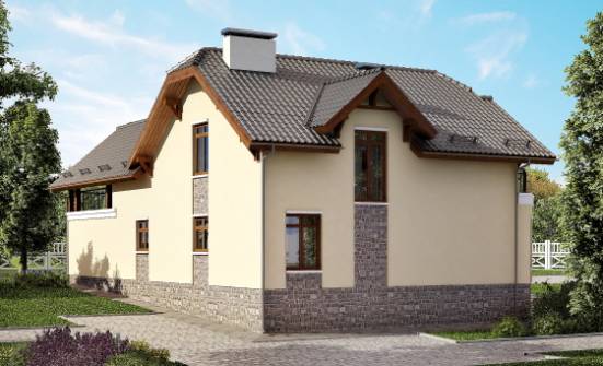 255-003-П Проект трехэтажного дома мансардой, гараж, средний загородный дом из твинблока Северобайкальск | Проекты домов от House Expert