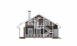 080-001-П Проект двухэтажного дома мансардный этаж, крохотный домик из бревен Северобайкальск, House Expert
