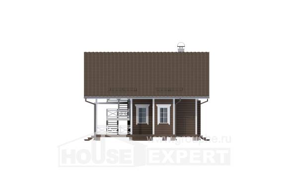 080-001-П Проект двухэтажного дома мансардой, бюджетный домик из дерева, Гусиноозерск