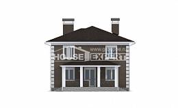 185-002-П Проект двухэтажного дома, бюджетный загородный дом из поризованных блоков Гусиноозерск, House Expert