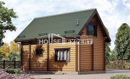 080-003-П Проект двухэтажного дома, небольшой загородный дом из бревен, Северобайкальск