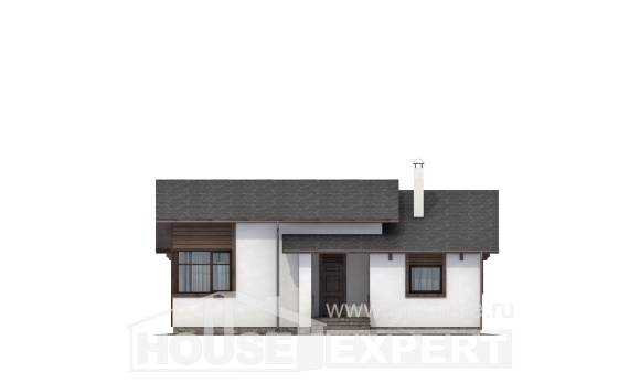 110-003-П Проект одноэтажного дома, бюджетный коттедж из поризованных блоков Гусиноозерск, House Expert