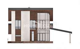 230-001-П Проект двухэтажного дома с мансардным этажом, простой загородный дом из кирпича, Улан-Удэ