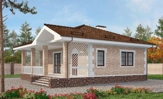 065-002-П Проект бани из кирпича Северобайкальск | Проекты одноэтажных домов от House Expert