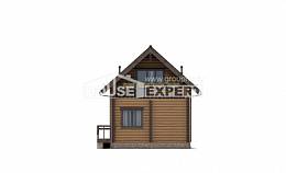 080-003-П Проект двухэтажного дома с мансардой, скромный домик из бревен Северобайкальск, House Expert