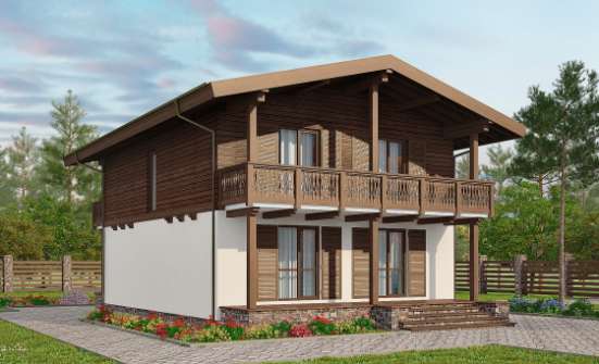 150-016-Л Проект двухэтажного дома с мансардой, экономичный домик из газобетона, Гусиноозерск